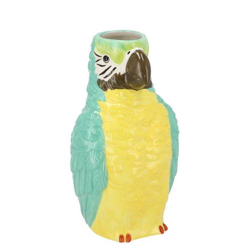 Keramik Vase Kyra Papagei gelb 13x11x23cm