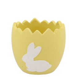 Übertopf Kaninchen gelb 11x11x10,5cm