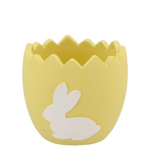 Übertopf Kaninchen gelb 11x11x10,5cm