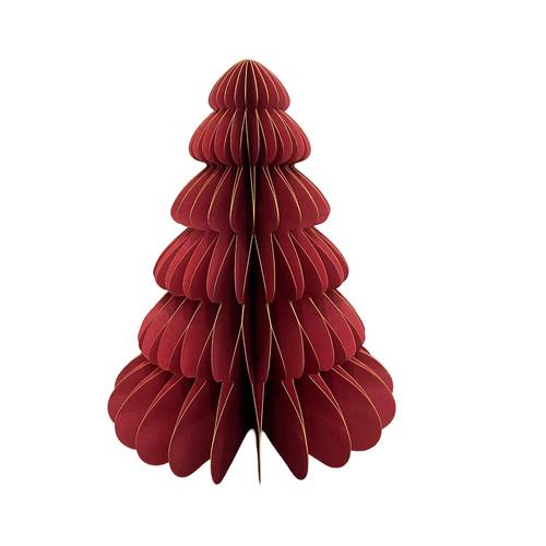 Deko Baum Papier rund rot H20cm faltbar