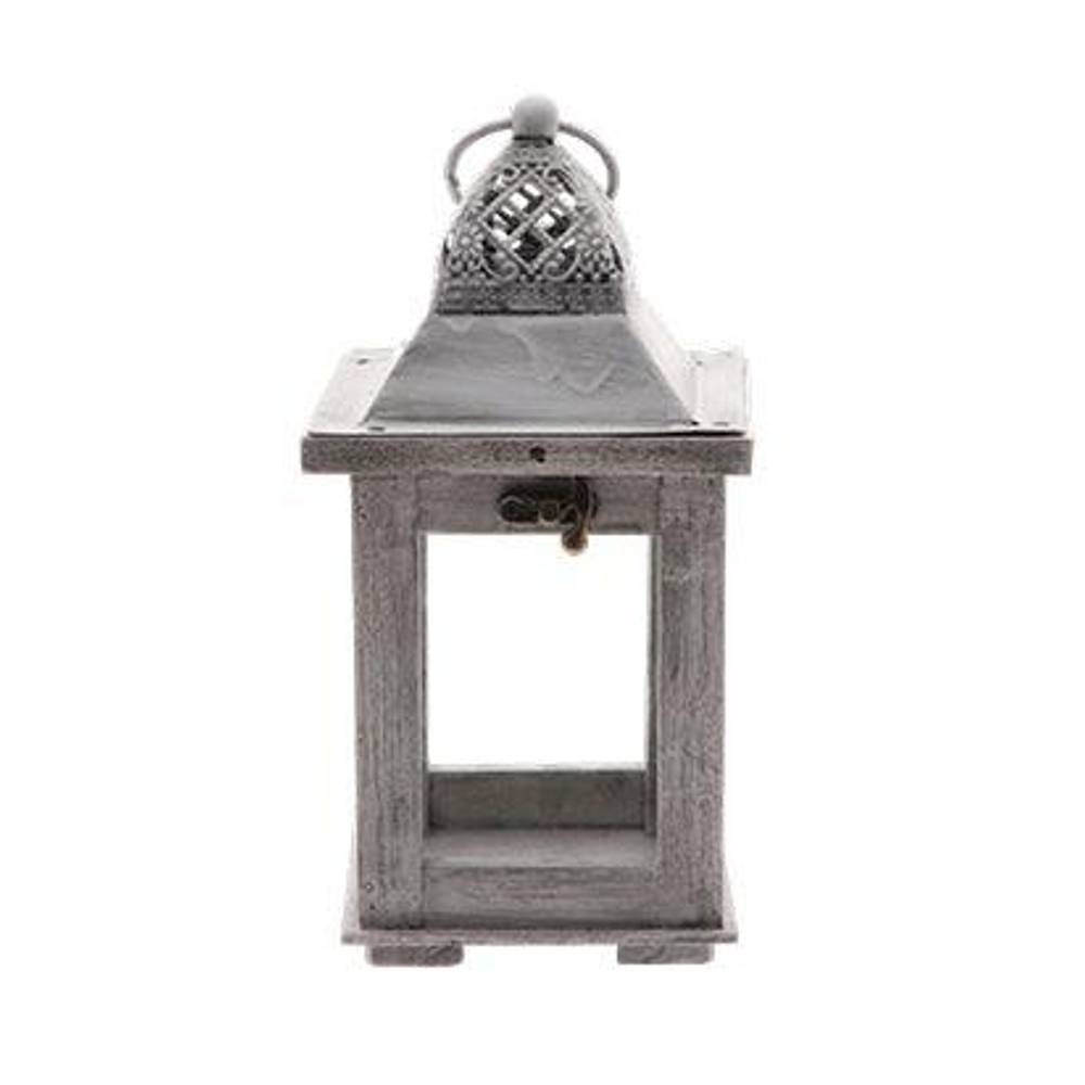 Windlichter Laterne Alba grau 12x12x24cm