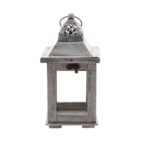 Windlichter Laterne Alba grau 12x12x24cm