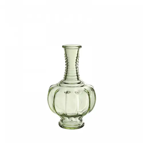 Glas Flasche Trevi grün D02/09cm H15cm