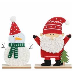 Deko Weihnachtsmann/Schneemann mix 21x05x28cm