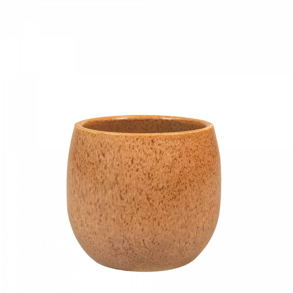 Keramik Übertopf Hailey braun D15cm H13cm