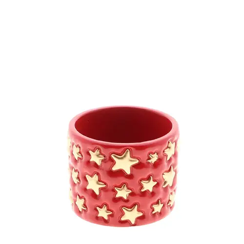 Keramik Übertopf Starry rot D11cm H09cm