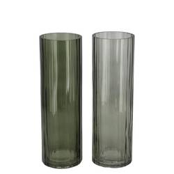 Glas Vase Marly mix grün 07x07x22cm