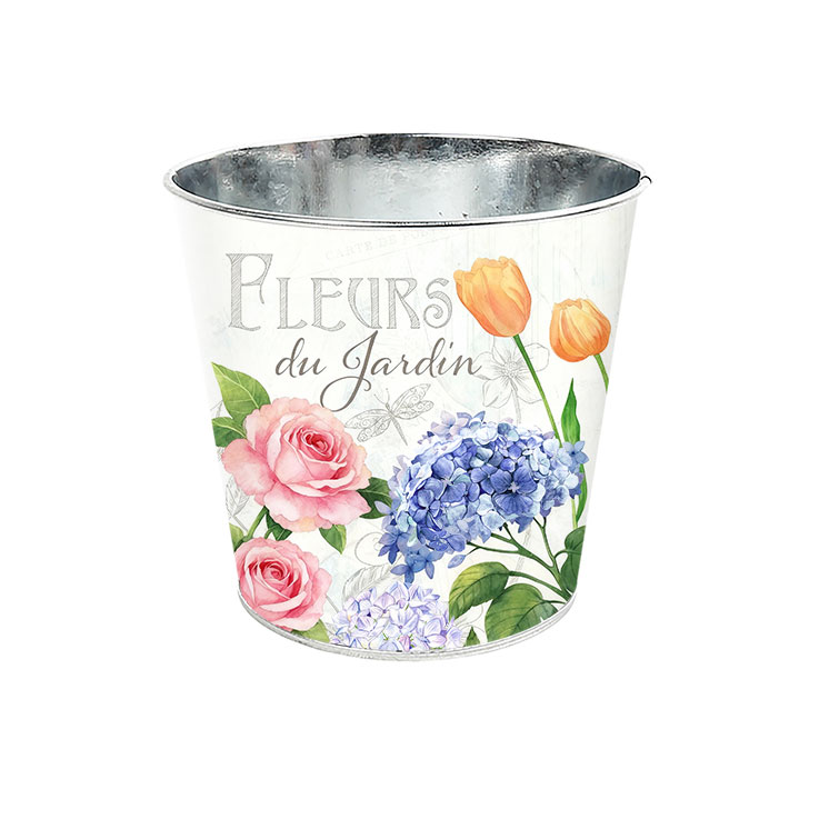 Zink Übertopf Alori D14cm H13.5cm
