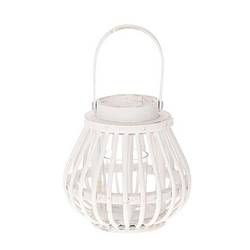 Laterne Glas Collect weiss D16cm H15cm