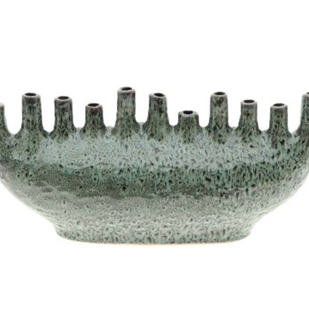 Keramik Vase Jade blau/grün 50x17x23cm