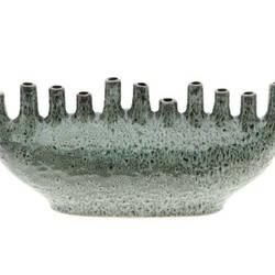 Keramik Vase Jade blau/grün 50x17x23cm