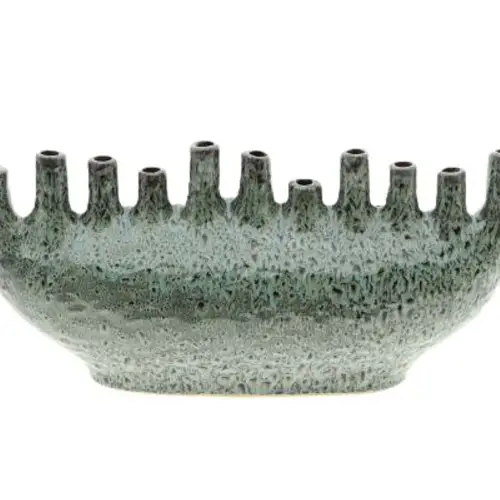 Keramik Vase Jade blau/grün 50x17x23cm