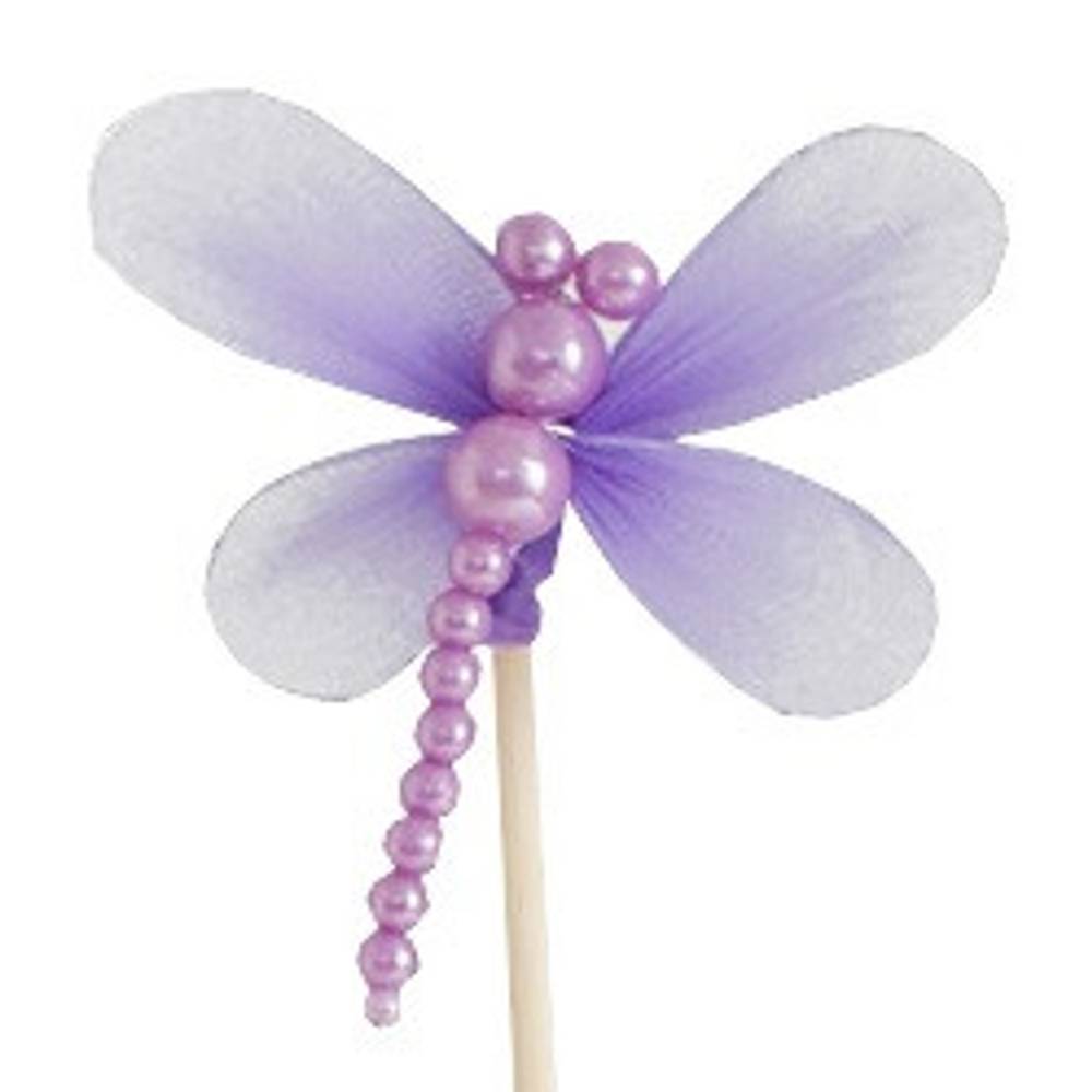 Libelle auf Stab lila L50cm D08cm