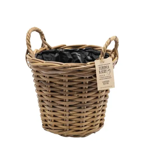 Korb Henkel Rattan Terima natur D26cm H24cm