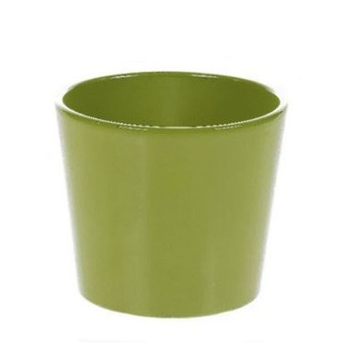 Keramik Orchidee Übertopf lime D13.5cm H12.5cm