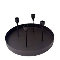 Kerzenhalter schwarz D30cm H14cm