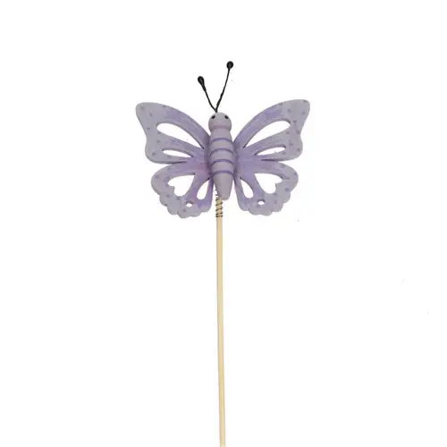 Schmetterling auf Stab lila L50cm D08cm 