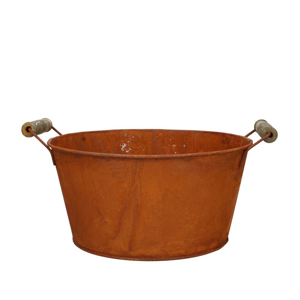 Zink Eimer Rost D21cm H10.5cm