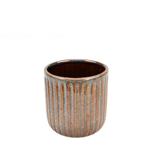 Keramik Topf Rainy braun D10.5cm H11cm