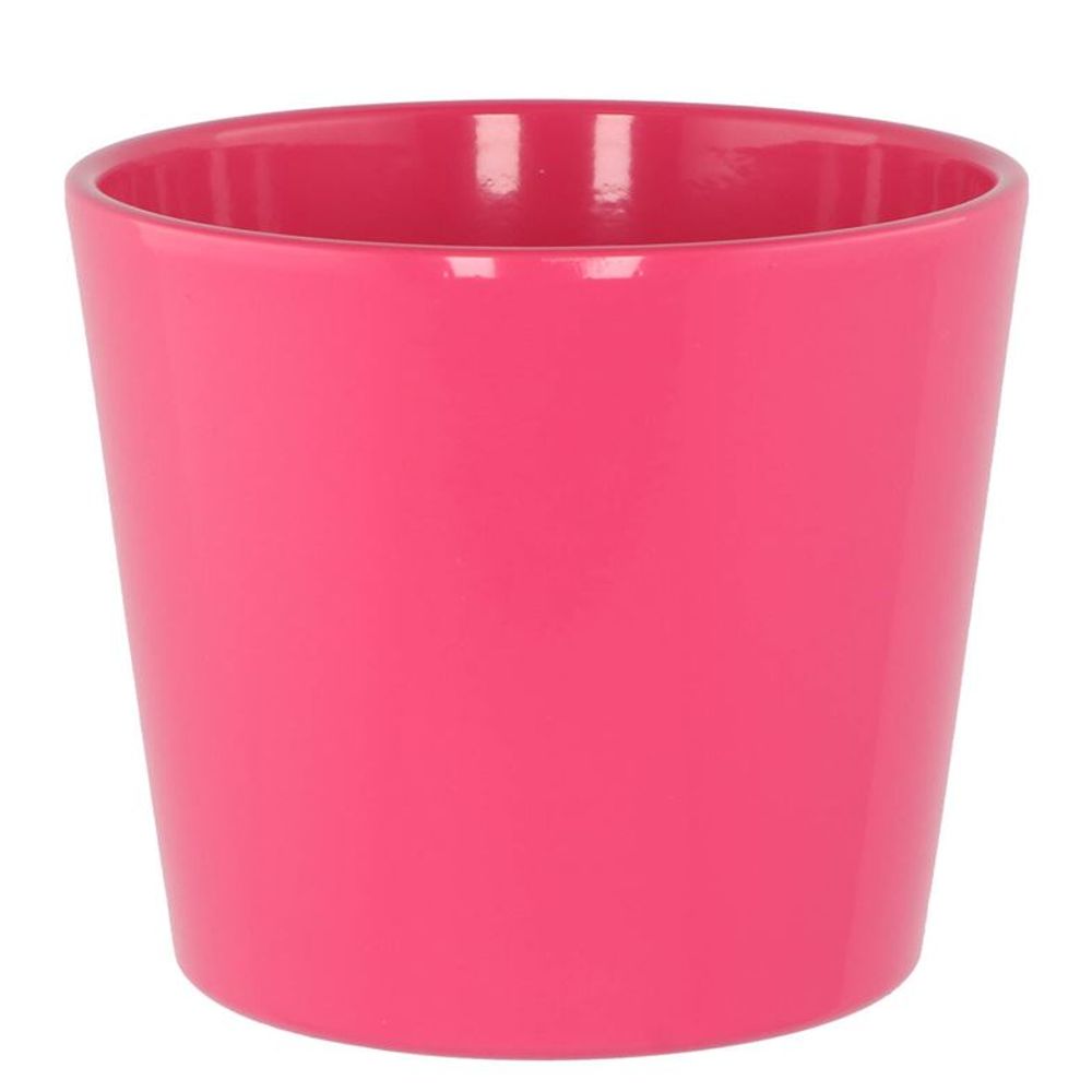 Keramik Orchidee Übertopf rosa glänzend D15cm