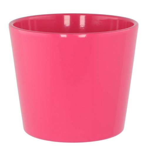 Keramik Orchidee Übertopf rosa glänzend D15cm
