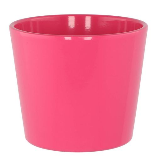 Keramik Orchidee Übertopf rosa glänzend D15cm