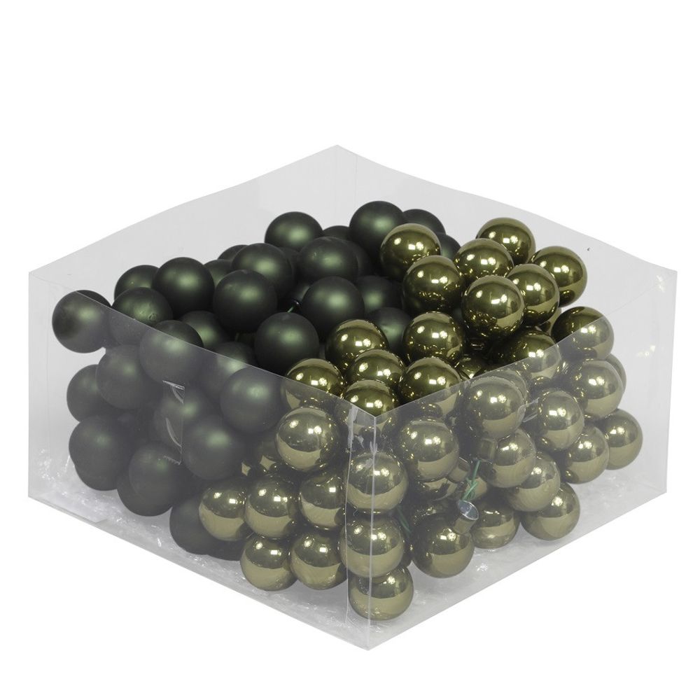 Kugel auf Draht grün mix Pearl D02.5cm x144