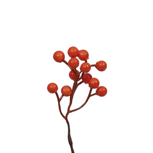 Zweig Beeren Stab orange L17cm