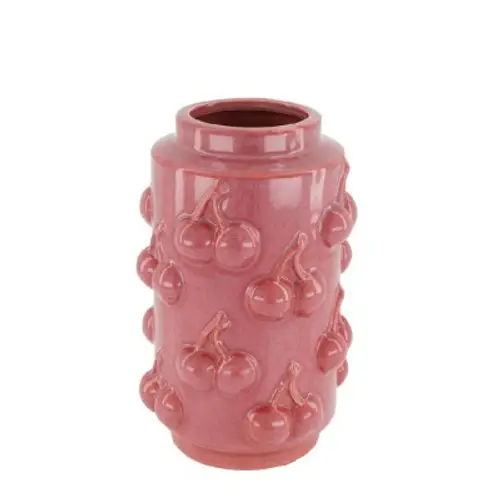 Keramik Vase Cherry rot D14.5cm H22.5cm
