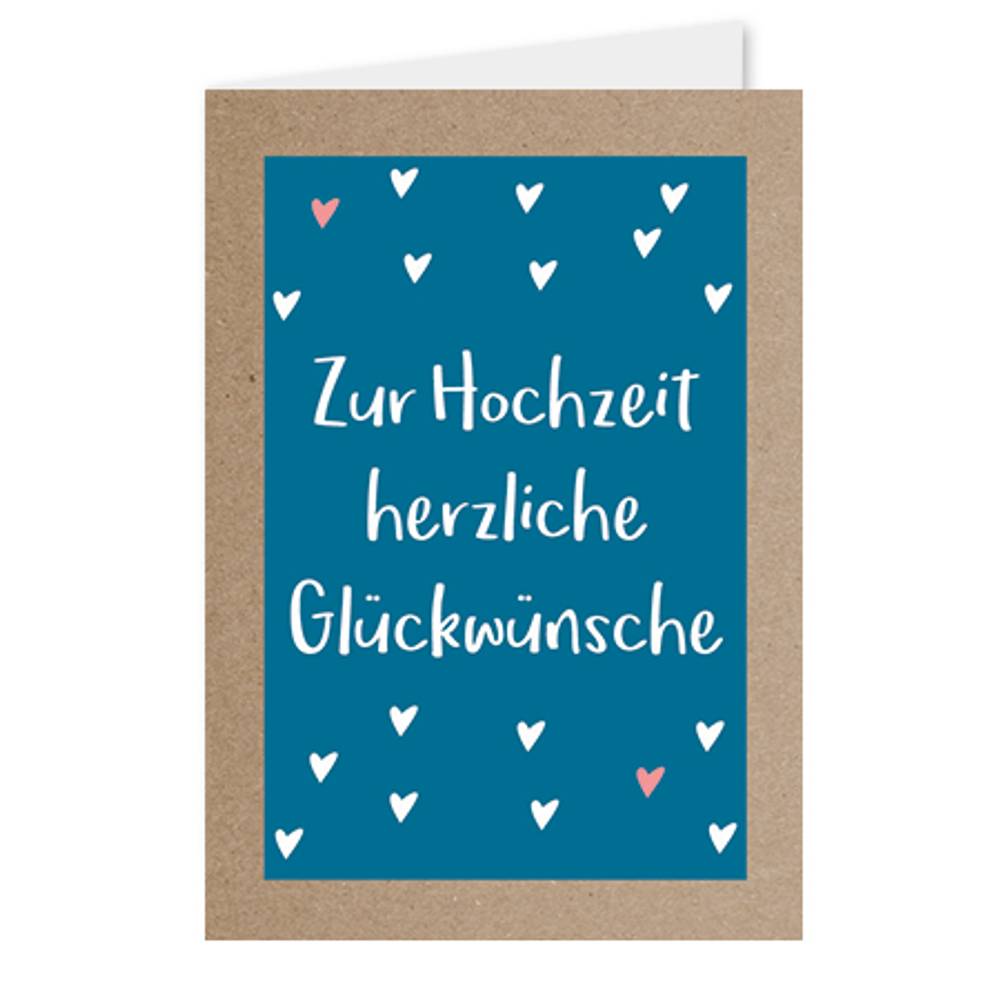 Karte zur Hochzeit bLau X12karten