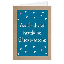 Karte zur Hochzeit bLau X12karten