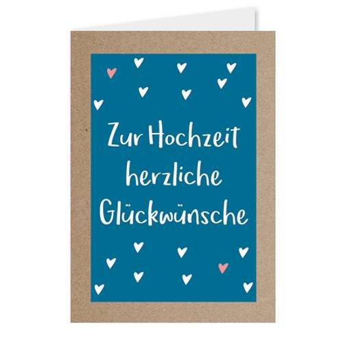 Karte zur Hochzeit bLau X12karten