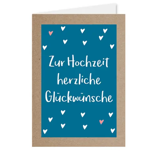 Karte zur Hochzeit bLau X12karten