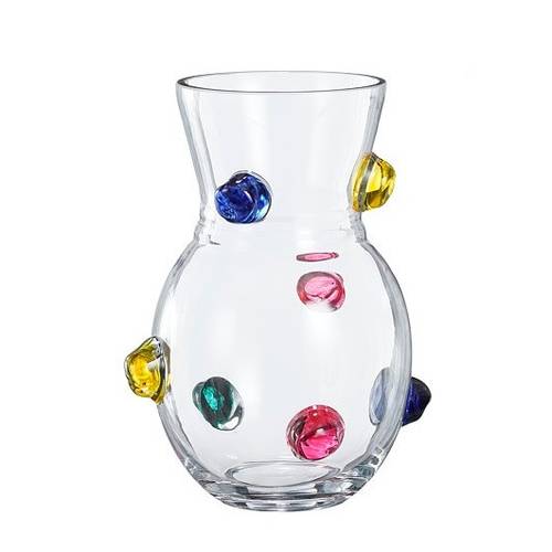 Glas Vase Spots D19cm H24cm
