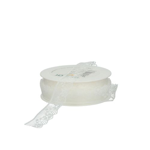 Band Spitze weiss 18mm 18m