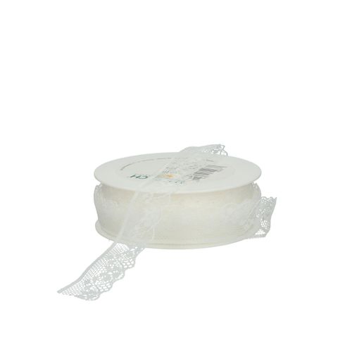 Band Spitze weiss 18mm 18m