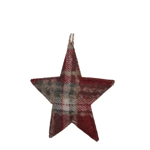 Hänger Stern quadrate rot D14cm