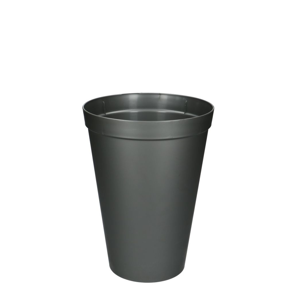 Kunststoff Vase grau D20cm H27cm 5l