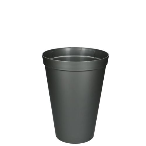 Kunststoff Vase grau D20cm H27cm 5l