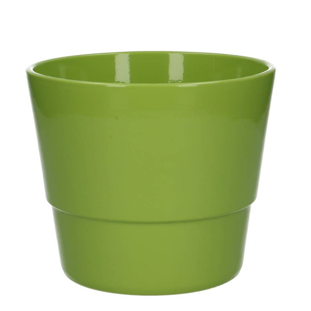 Keramik Übertopf Basic grün D16cm H13.5cm