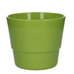 Keramik Übertopf Basic grün D16cm H13.5cm