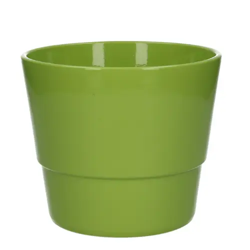 Keramik Übertopf Basic grün D16cm H13.5cm