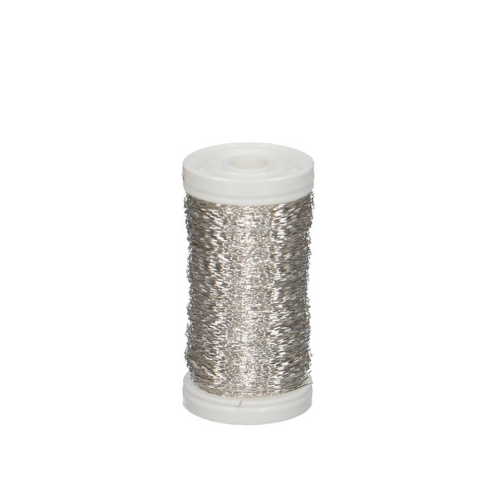 Bouillon Effektdraht silber 0.3mm 100g