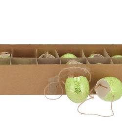 Ei Huhn Hänger Glitter grün x12