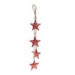 Hänger Sterne Ghanti rot D10cm L65cm