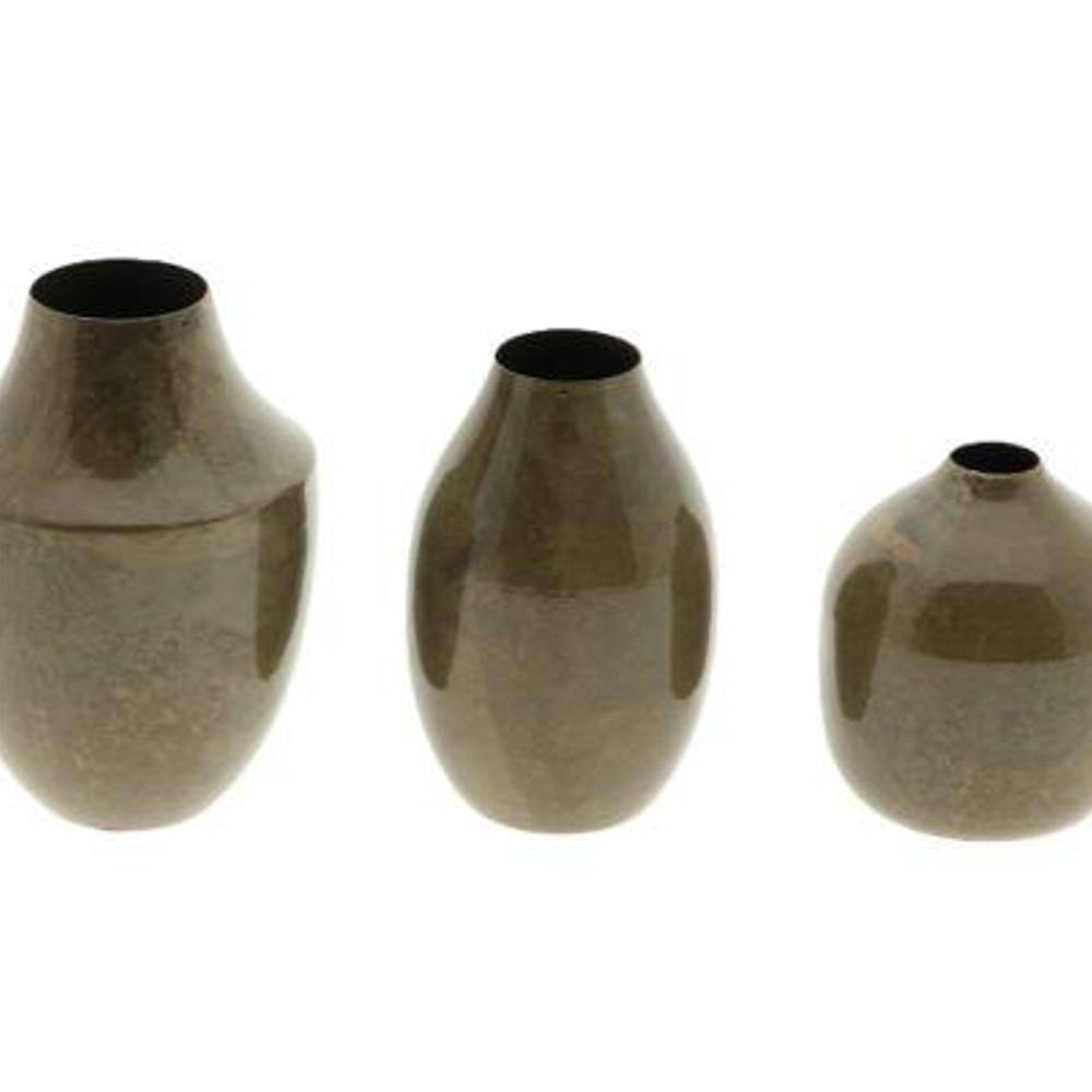 Metall Vasen Venato olive mix D10.5cm H14cm