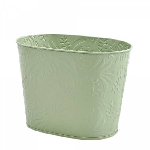 Zink Übertopf Lynn grün 20x14x15cm