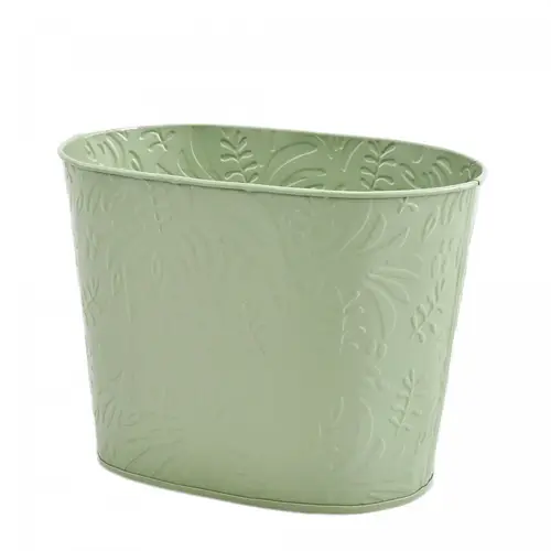 Zink Übertopf Lynn grün 20x14x15cm