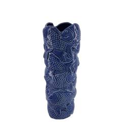 Keramik Vase Fisch blau D14cm H37cm