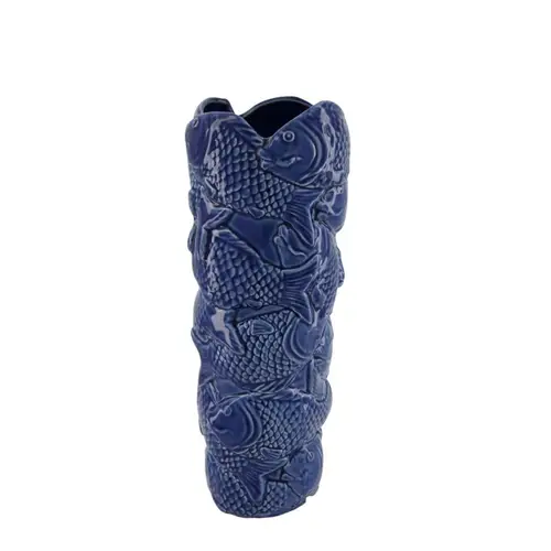 Keramik Vase Fisch blau D14cm H37cm